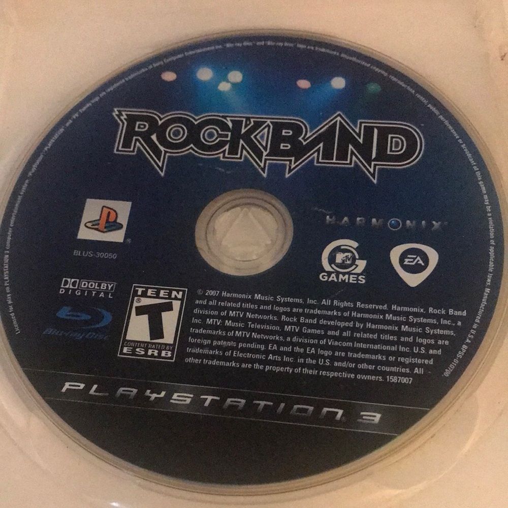 Rock Band PlayStation 3 Game Disc - Blue